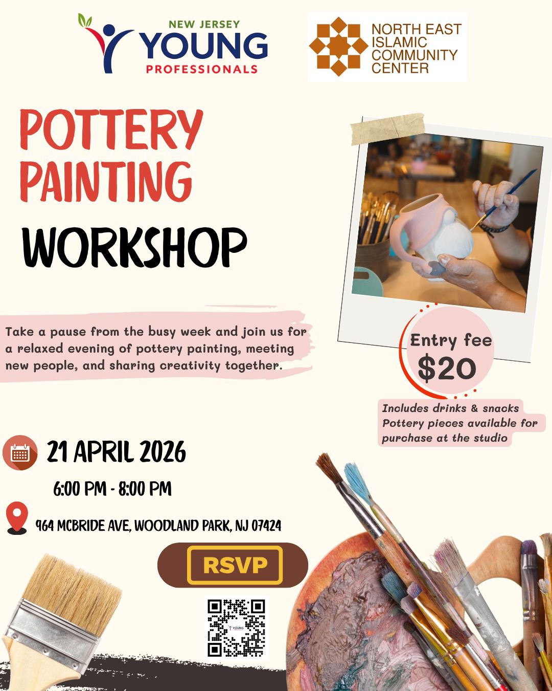 Pottery Painting Workshop | NJ Young Professionals & NEICC